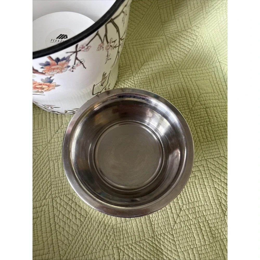 Elevated Decorative removable Dog Bowl Stainless Steel Feeder Large 3.8 Cup 7